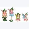 Youngs Resin Garden Cottage Flower Fairy Garden Stake, Assorted Color - 4 Assorted 73187
